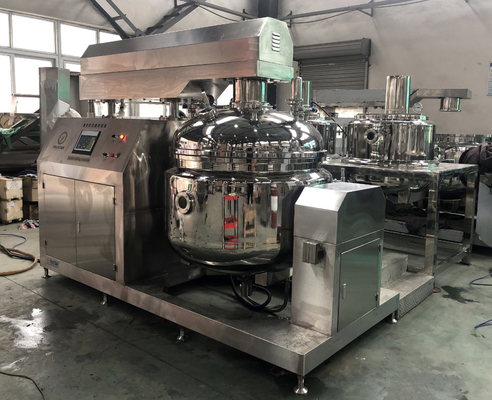 1000L উচ্চ ক্ষমতা ক্রিম তৈরীর মেশিন ভ্যাকুয়াম Homogenizing Emulsifier জেল মিশ্রণ মেশিন