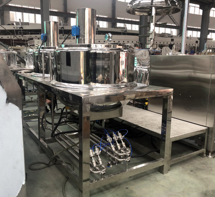 304/316L মিশ্রন ট্যাংক ভ্যাকুয়াম তরল emulsify homogenizer ট্যাংক সঙ্গে বৈদ্যুতিক গরম শরীরের লোশন মুখ ক্রিম তৈরীর মেশিন