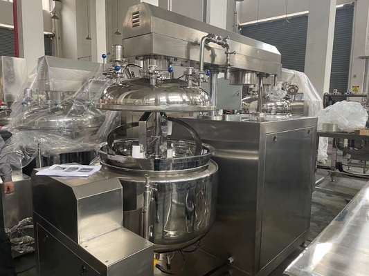 304/316L মিশ্রন ট্যাংক ভ্যাকুয়াম তরল emulsify homogenizer ট্যাংক সঙ্গে বৈদ্যুতিক গরম শরীরের লোশন মুখ ক্রিম তৈরীর মেশিন