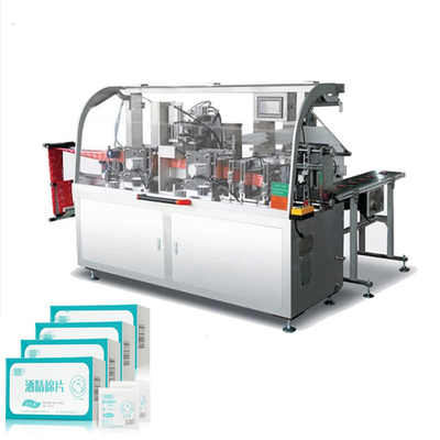 Automatic Alcohol Swab Pad Packaging Machine 140mm Cotton Sheet