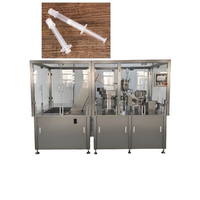 তরল এবং জেলের জন্য স্বয়ংক্রিয় প্লাস্টিকের সিরিঞ্জ ভর্তি এবং প্লাগিং মেশিন